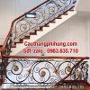 Cầu Thang Sắt Nghệ Thuật Đẹp . Cầu Thang Sắt Tay Vịn Gỗ Tại Hà Nội