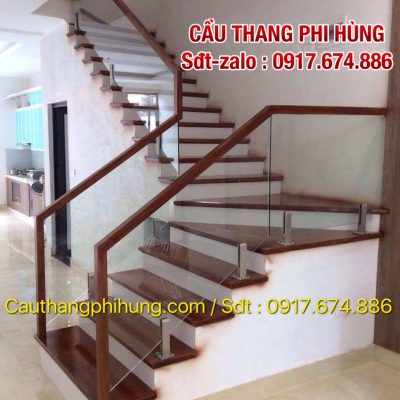 Xem ngay 999 mẫu lan can cầu thang kính cường lực tay vịn gỗ, Báo giá cầu thang kính đẹp hiện đại tại Hà Nội