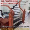 Cầu Thang Kính Đẹp Tay Vịn Gỗ . Lan Can Cầu Thang Kính Cường Lực