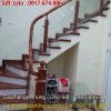 Cầu Thang Kính Cường Lực Tay Vịn Gỗ . Cầu Thang Gỗ Kính Đẹp Tại Hà Nội