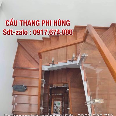 Lan Can Cầu Thang Kính Đẹp . Cầu Thang Kính Tay Vịn Gỗ