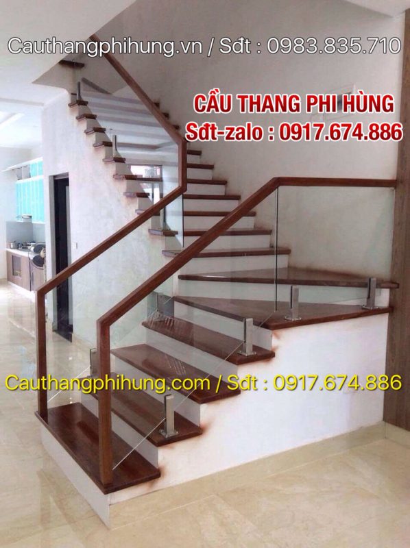 Xem ngay 999 mẫu lan can cầu thang kính cường lực tay vịn gỗ, Báo giá cầu thang kính đẹp hiện đại tại Hà Nội