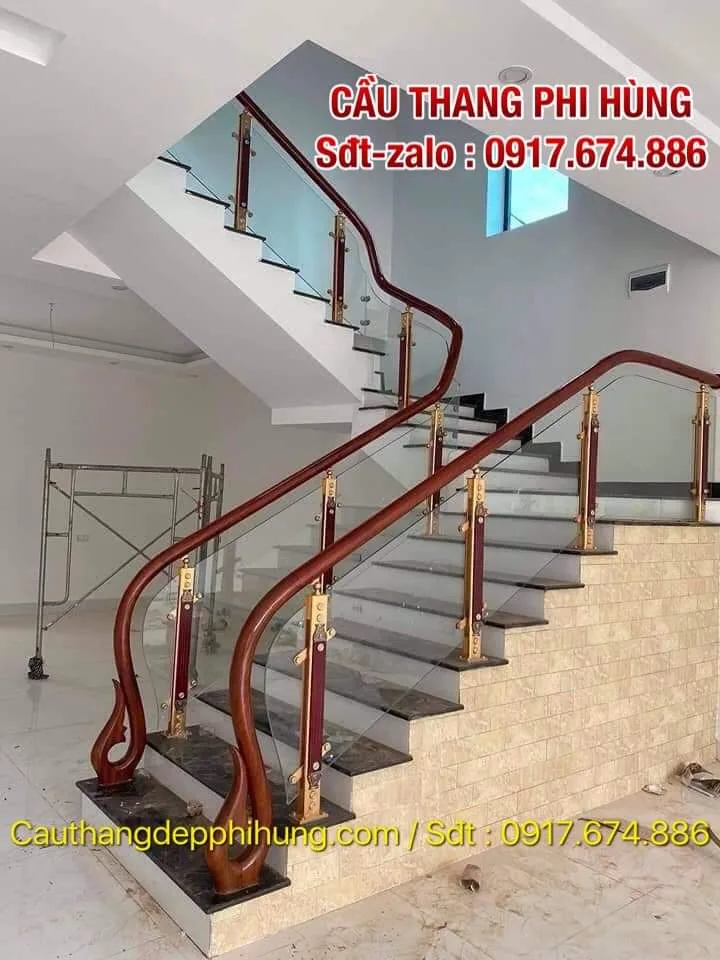 Cầu Thang Kính Cường Lực Đẹp . Lan Can Cầu Thang Kính Đẹp Tại Hà Nội