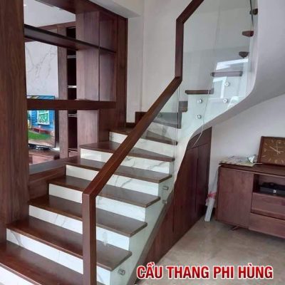 Cầu Thang Lan Can Kính Đẹp . Mẫu Cầu Thang Kính Gỗ Đẹp