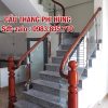 Cầu Thang Kính Cường Lực Hiện Đại . Cầu Thang Kính Tay Vịn Gỗ Tại Hà Nội