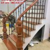 CẦU THANG SẮT NGHỆ THUẬT ĐẸP . MẪU CẦU THANG SẮT TAY VỊN GỖ TẠI HÀ NỘI