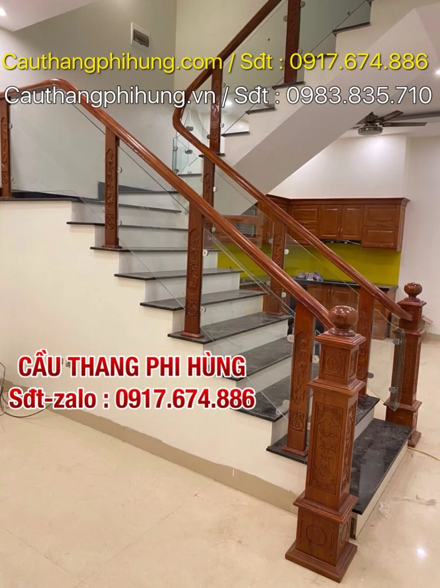 CẦU THANG KÍNH ĐẸP TẠI THÁI BÌNH