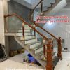 Cầu Thang Gỗ Kính Cường Lực Đẹp. Cầu Thang Kính Tại Hà Nội