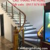 Cầu Thang Kính Cường Lực Hiện Đại . Mẫu Cầu Thang Kính Đẹp Tay Vịn Gỗ