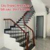 Cầu Thang Sắt Đẹp Tay Vịn Gỗ. Cầu Thang Lan Can Sắt Gỗ Đẹp