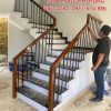 Cầu Thang Lan Can Sắt Tay Vịn Gỗ Đẹp . Cầu Thang Sắt Đẹp Mỹ Thuật