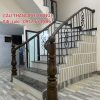 Cầu Thang Sắt Mỹ Thuật Đẹp . Mẫu Cầu Thang Sắt Nghệ Thuật Tay Vịn Gỗ