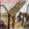 Mẫu Cầu Thang Kính Tay Gỗ Đẹp. Cầu Thang Gỗ Kính Cường Lực Đẹp