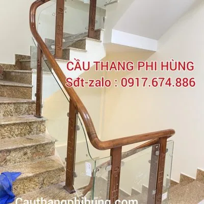 Tay Vịn Cầu Thang Kính Gỗ Đẹp . Mẫu Cầu Thang Kính Gỗ Tại Hà Nội