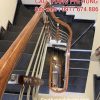 Cầu Thang Lan Can Inox Đẹp Tay Vịn Gỗ . Mẫu Cầu Thang Gỗ Inox Đẹp