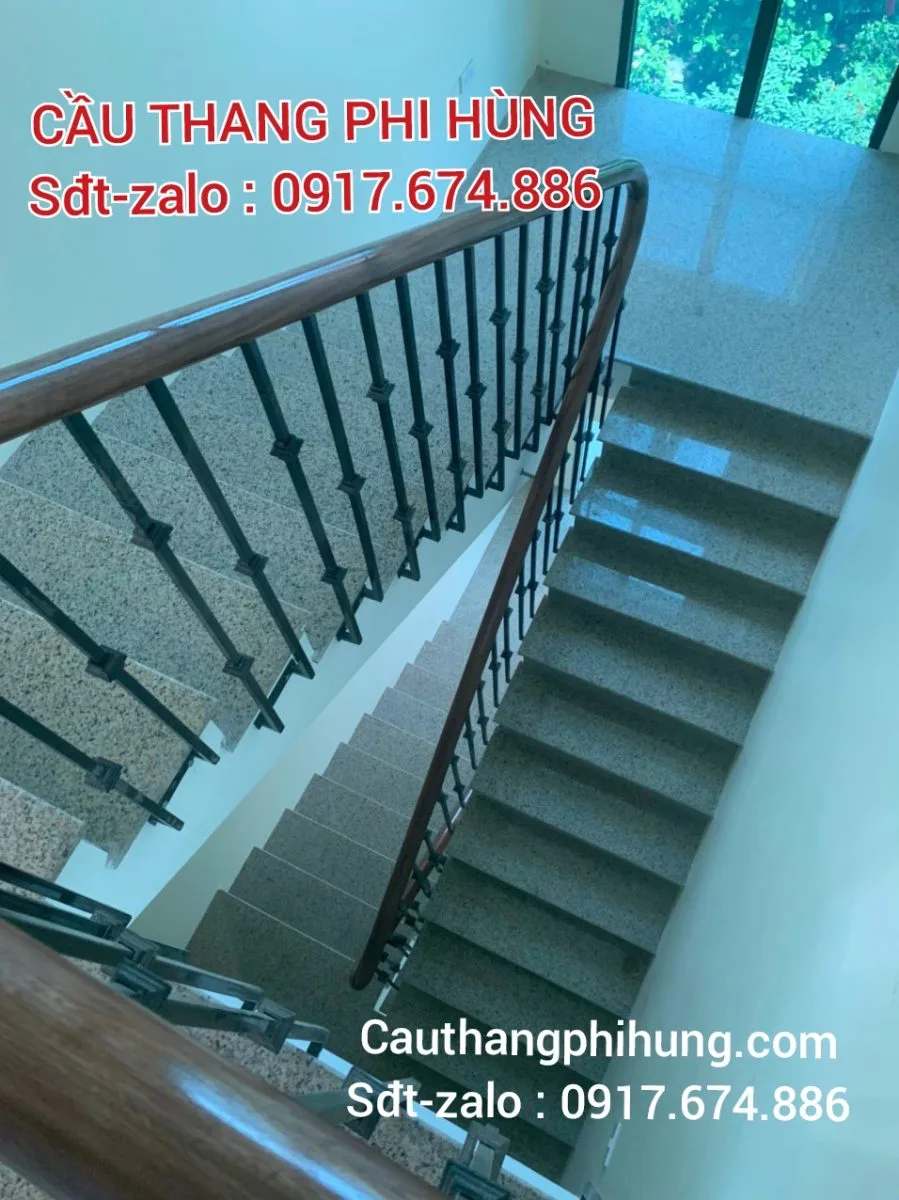 Lan Can Cầu Thang Sắt Tay Vin Gỗ Đẹp . Tay Vịn Cầu Thang Sắt Tại Hà Nội