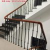 Cầu Thang Sắt Đẹp Tay Vịn Gỗ. Cầu Thang Lan Can Sắt Tại Hà Nội