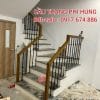 Cầu Thang Lan Can Sắt Nghệ Thuật. Tay Vịn Cầu Thang Sắt Gỗ Đẹp