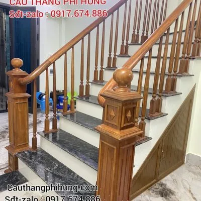 Cầu Thang Gỗ Lim Nam Phi Tại Hà Nội. Cầu Thang Con Tiện Gỗ Đẹp