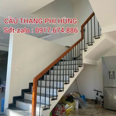 Cầu Thang Sắt Gỗ Đẹp Nghệ Thuật . Mẫu Cầu Thang Lan Can Sắt Gỗ Đẹp