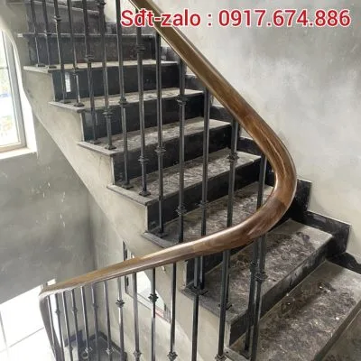 Cầu Thang Sắt Mỹ Thuật Đẹp Hà Nội. Mẫu Cầu Thang Lan Can Sắt Gỗ Đẹp