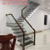 Cầu Thang Lan Can Kính Gỗ Đẹp . Tay Vịn Cầu Thang Kính Đẹp Hà Nội