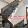 Cầu Thang Kính Xám Khói Đẹp . Cầu Thang Kính Gỗ Đẹp Tại Hà Nội