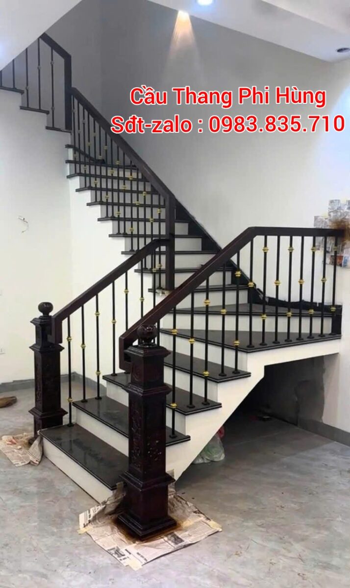 Cầu Thang Sắt Tay Gỗ Tại Hà Nội. Cầu Thang Sắt Mỹ Thuật Đẹp